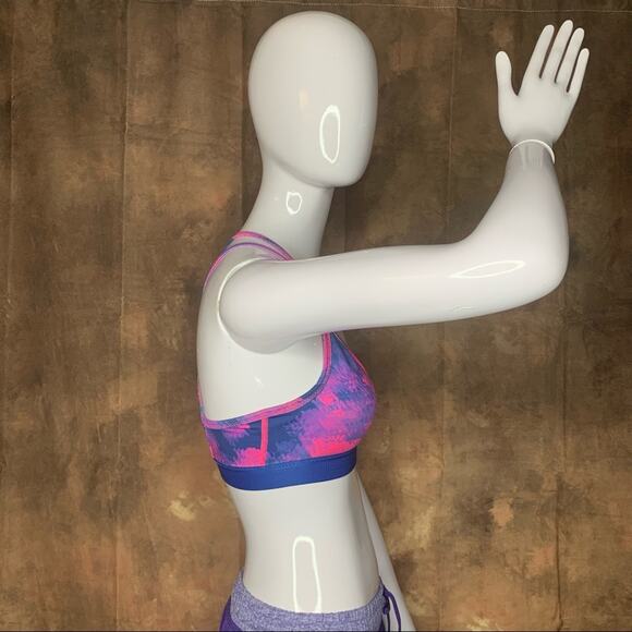 Puma Yogini Strappy Sport Bra Dry Cell Size SX Pink and Blue - Picture 8 of 10